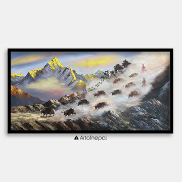 ALJC72- Journey of yaks in the himalayas