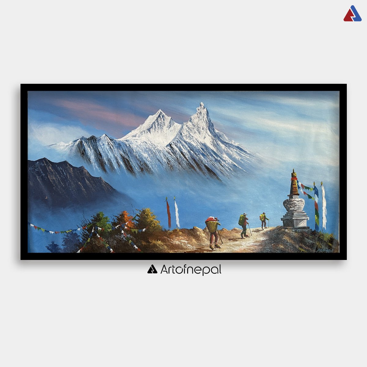 ALJC126- Mt.Manaslu and Travellers – Artofnepal