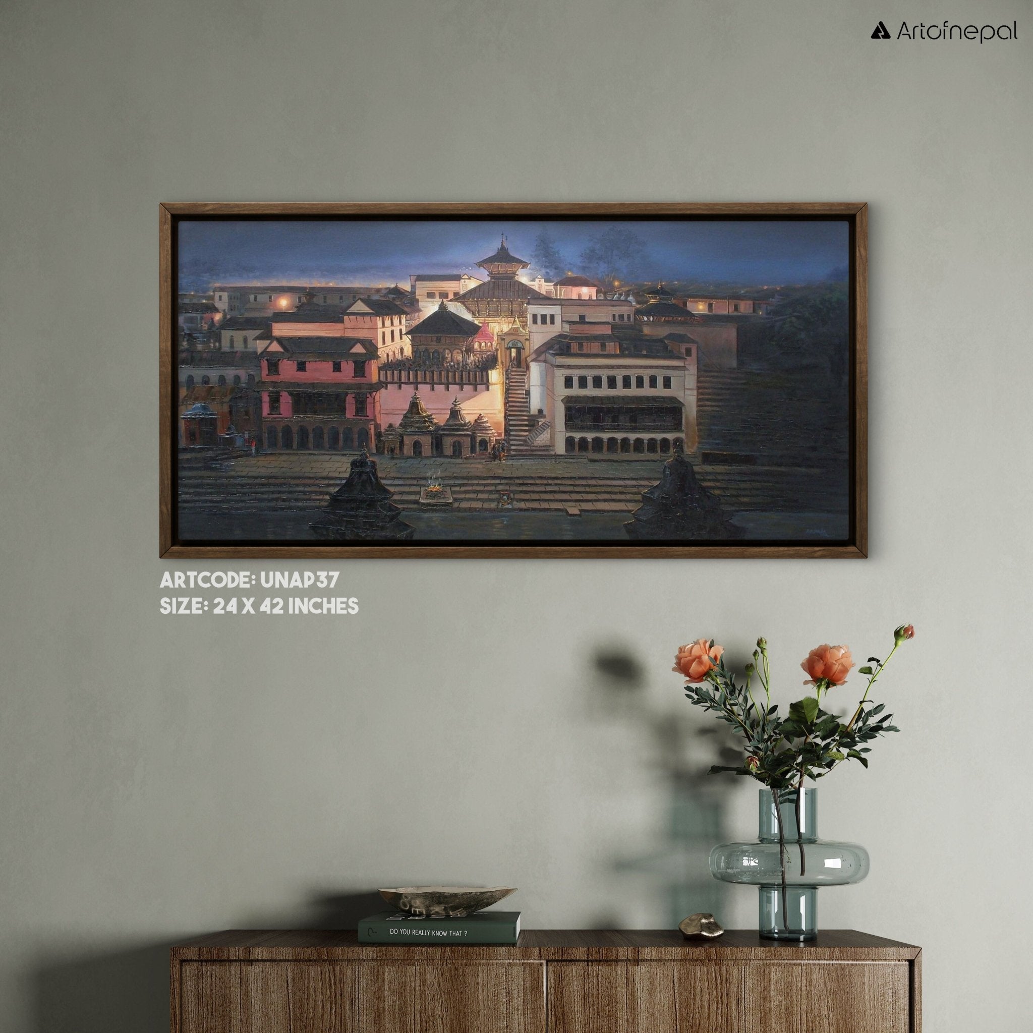 UNAP37 - Evening at Pasupatinath - Artofnepal