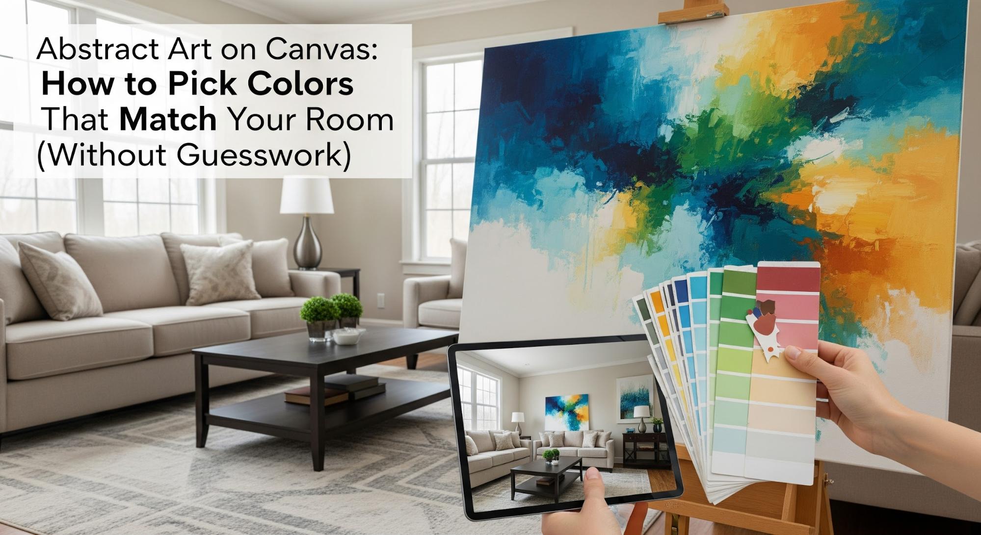 Abstract Art on Canvas: Picking Colors for Your Room – Artofnepal