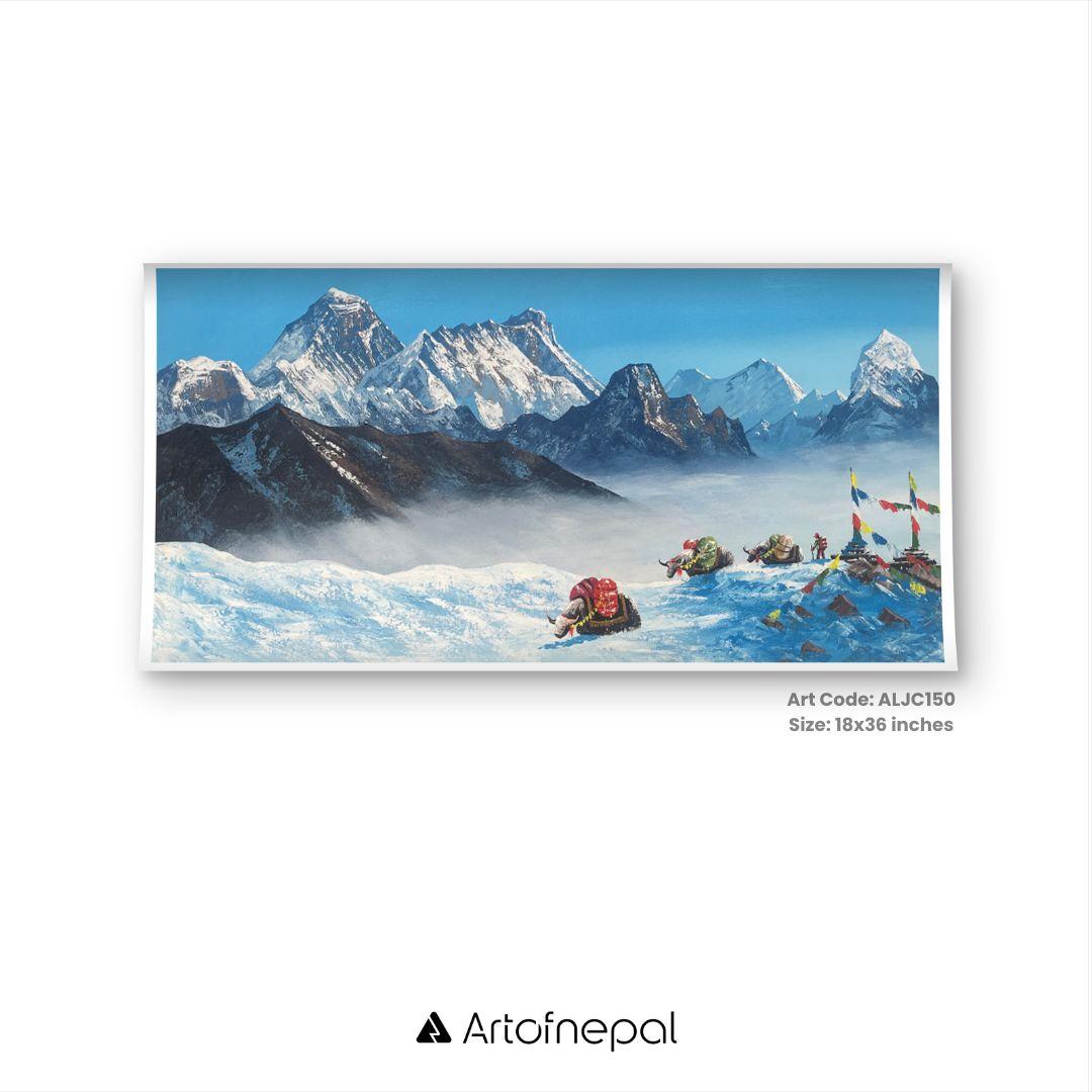 ALJC150- Journey to Mount Everest Mountain Painting