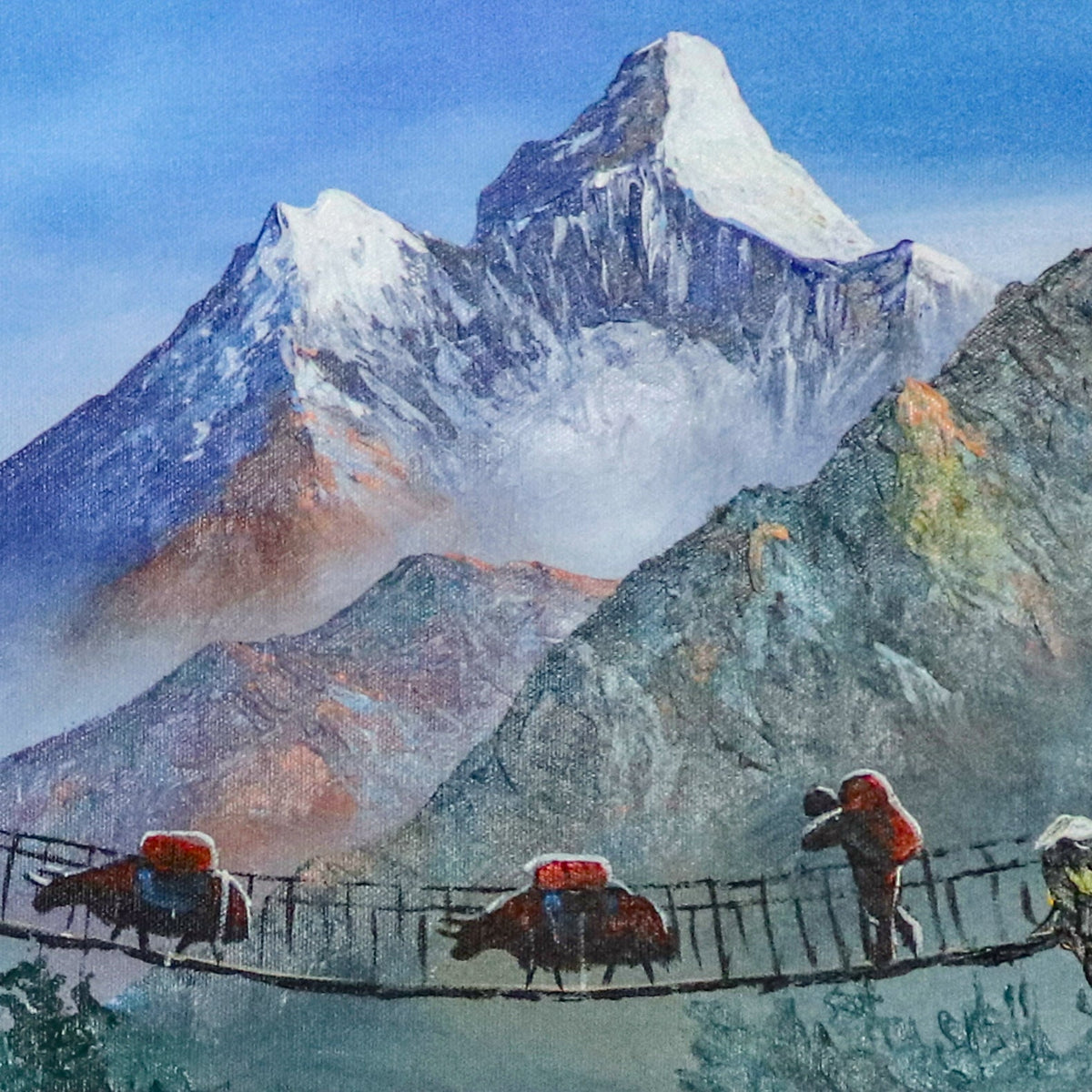 ALBT11 - Ama Dablam, Hills and a small Bridge