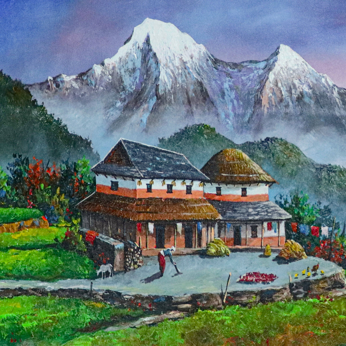 ALBT03 - Mt.Annapurna, Fishtail and a small village