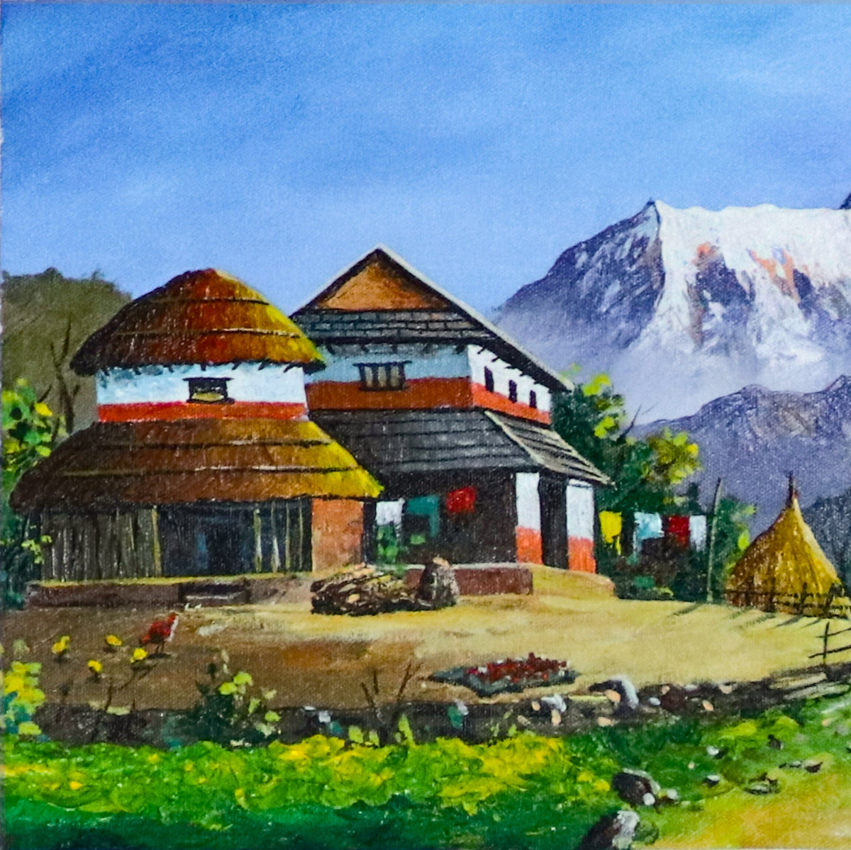 ALBT06 - Mt.Annapurna and Hills near Village