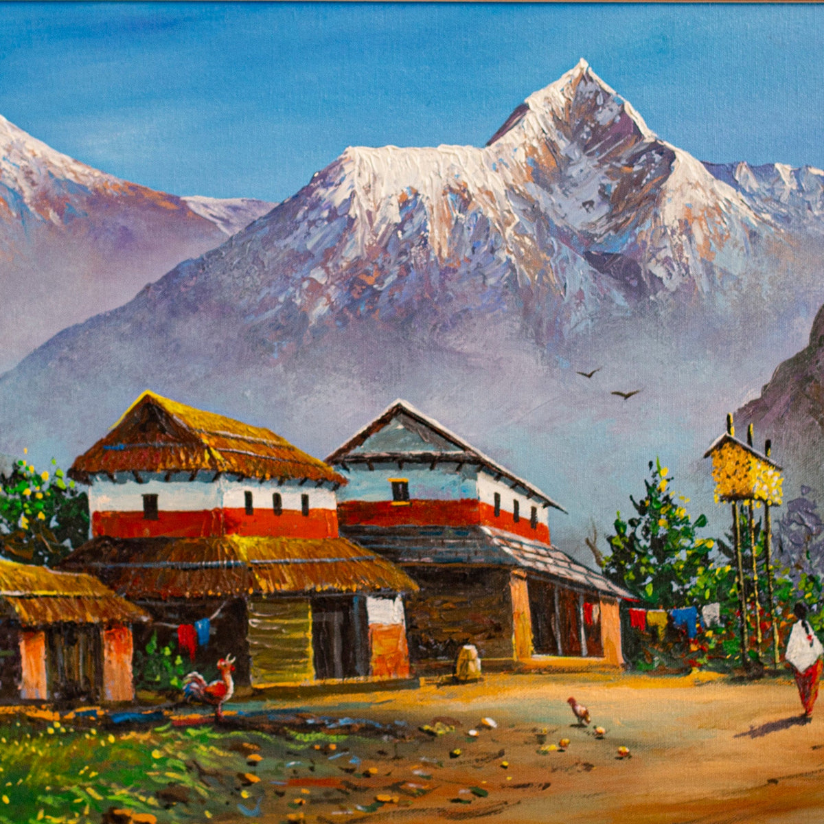 ALBT16 - Annapurna range, Hills and Nepali house