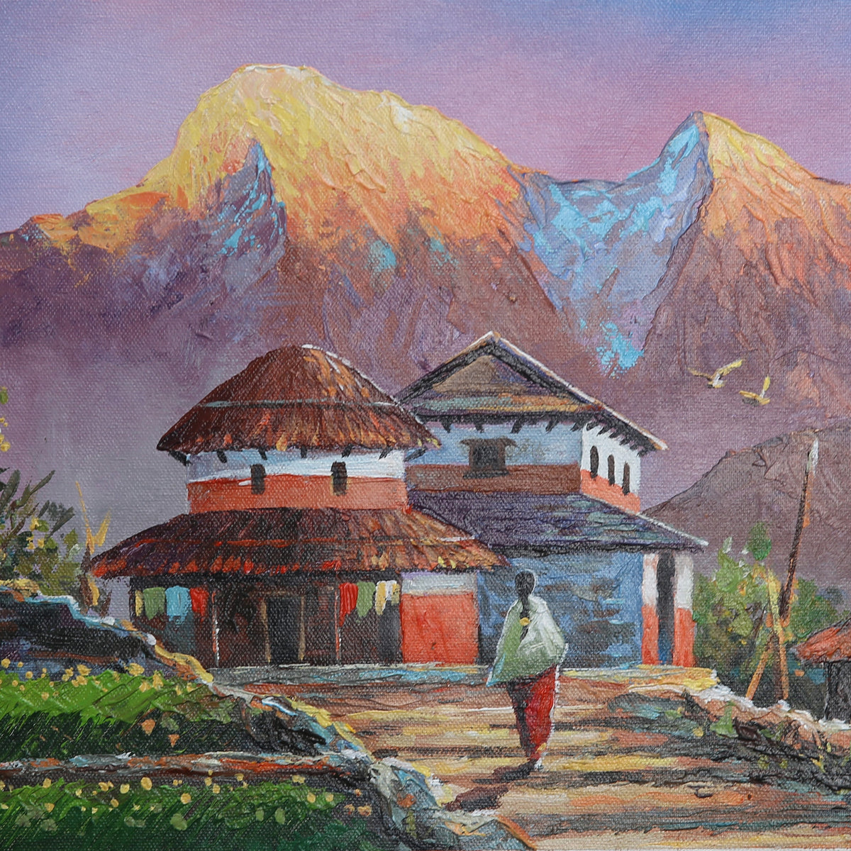ALBT18 - Traditional House Landscape Painting
