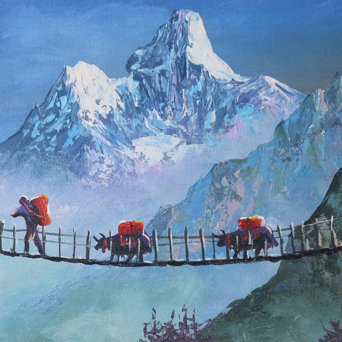 ALBT25 - View of Ama Dablam and a small Bridge