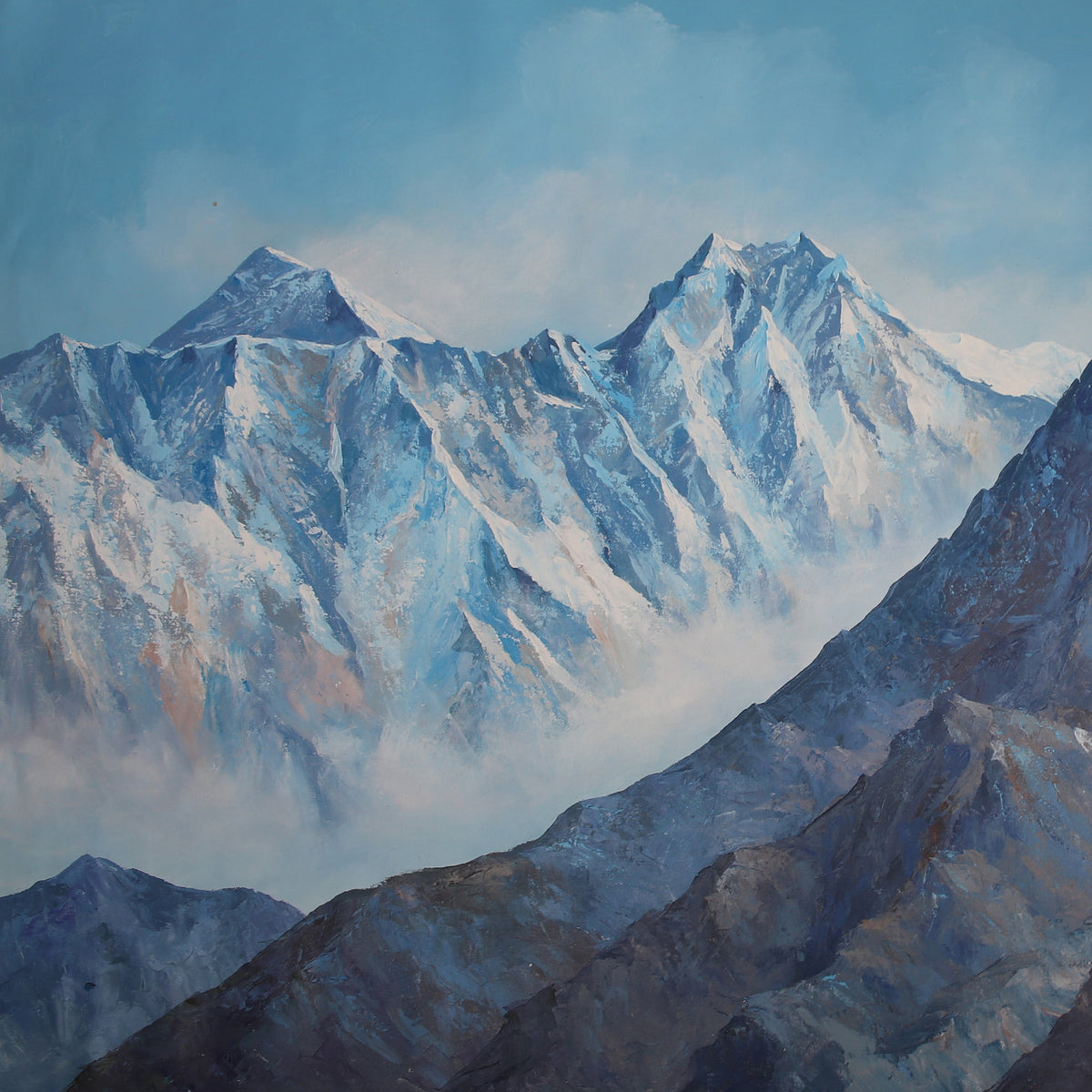 ALBT32 - Mt.Everest and Ama Dablam Landscape Painting