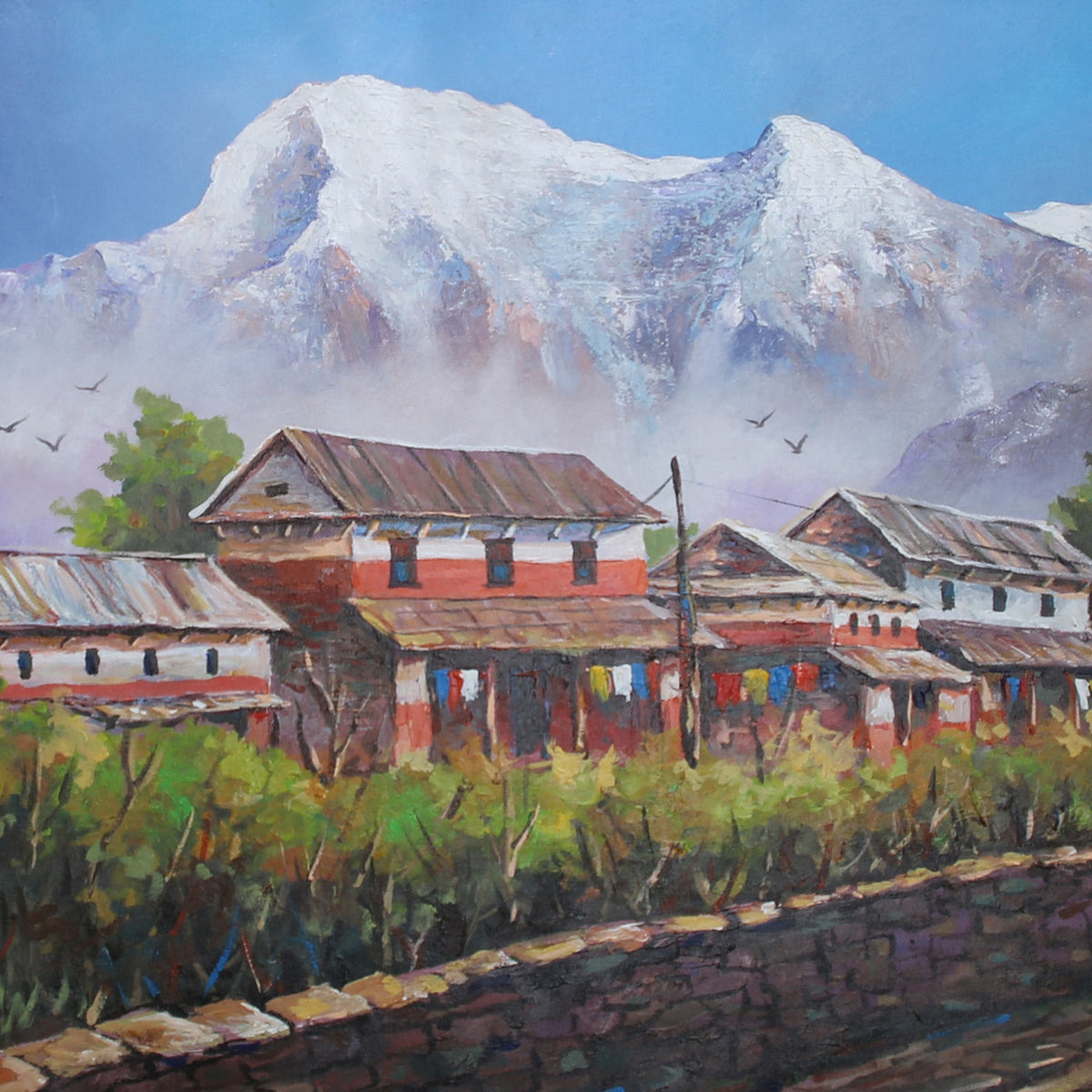 ALBT38 - Mt.Annapurna seen from Village