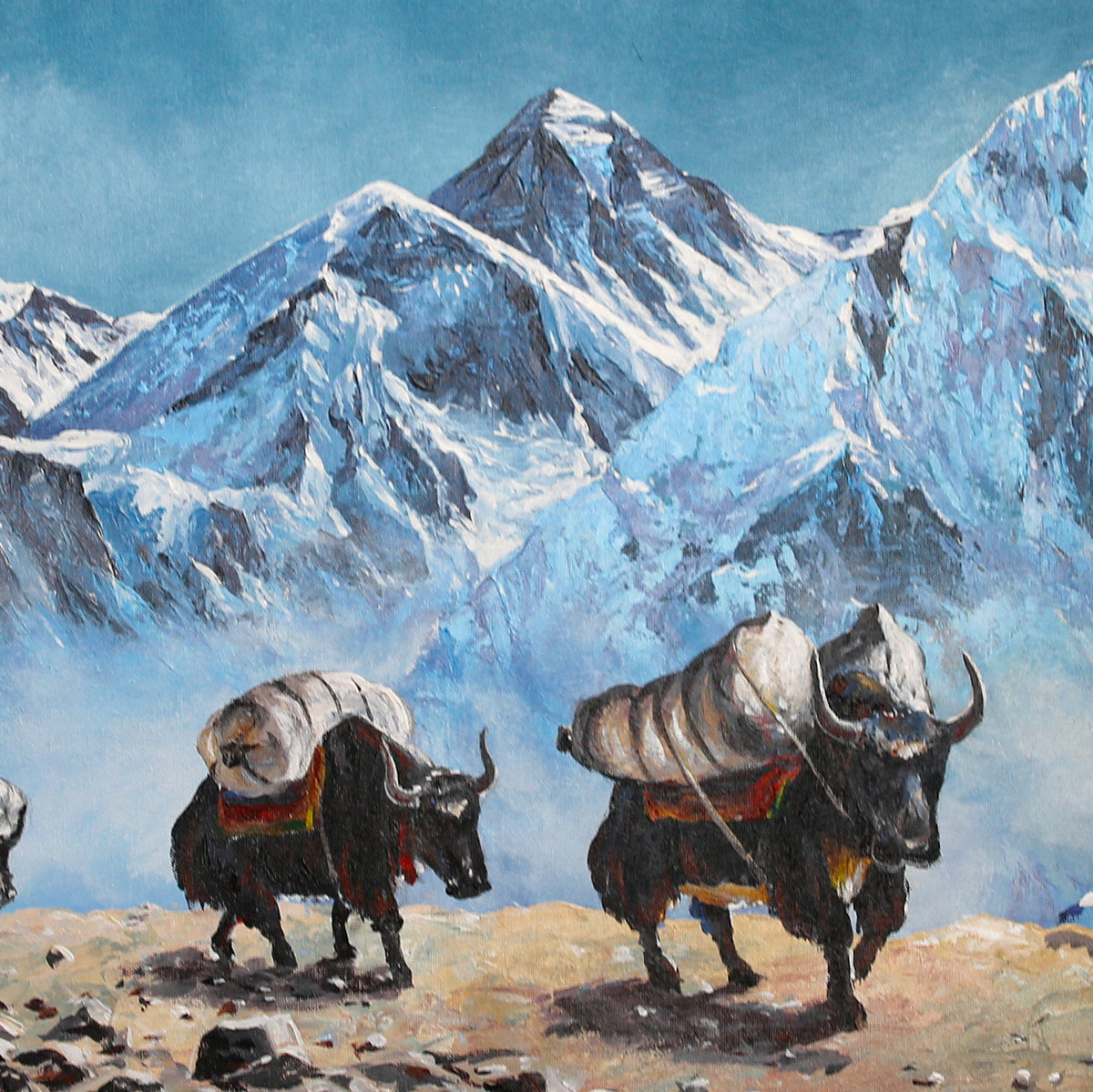ALBT42 - View of Mt.Everest and Yak