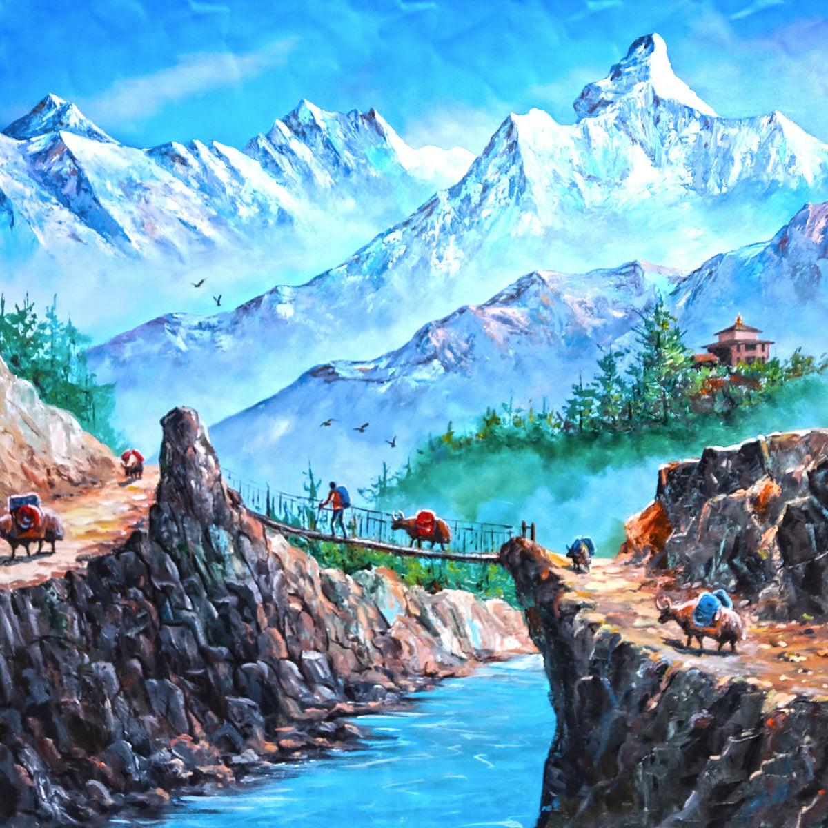 ALBT43 - Snow capped Mt.Everest and Ama Dablam seen from Hills