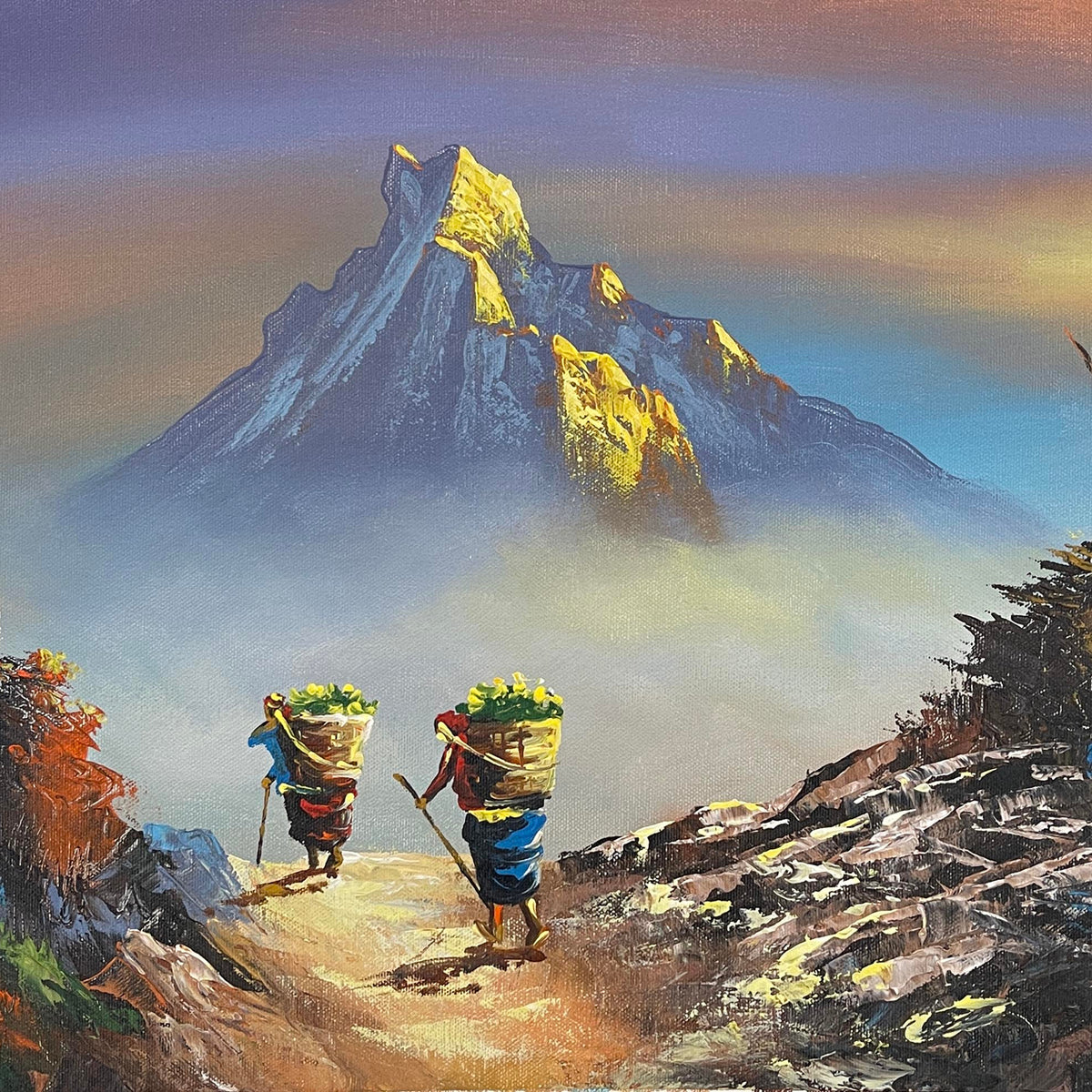 ALJC02 - Porters and scenery of Mt.Machhapuchhre