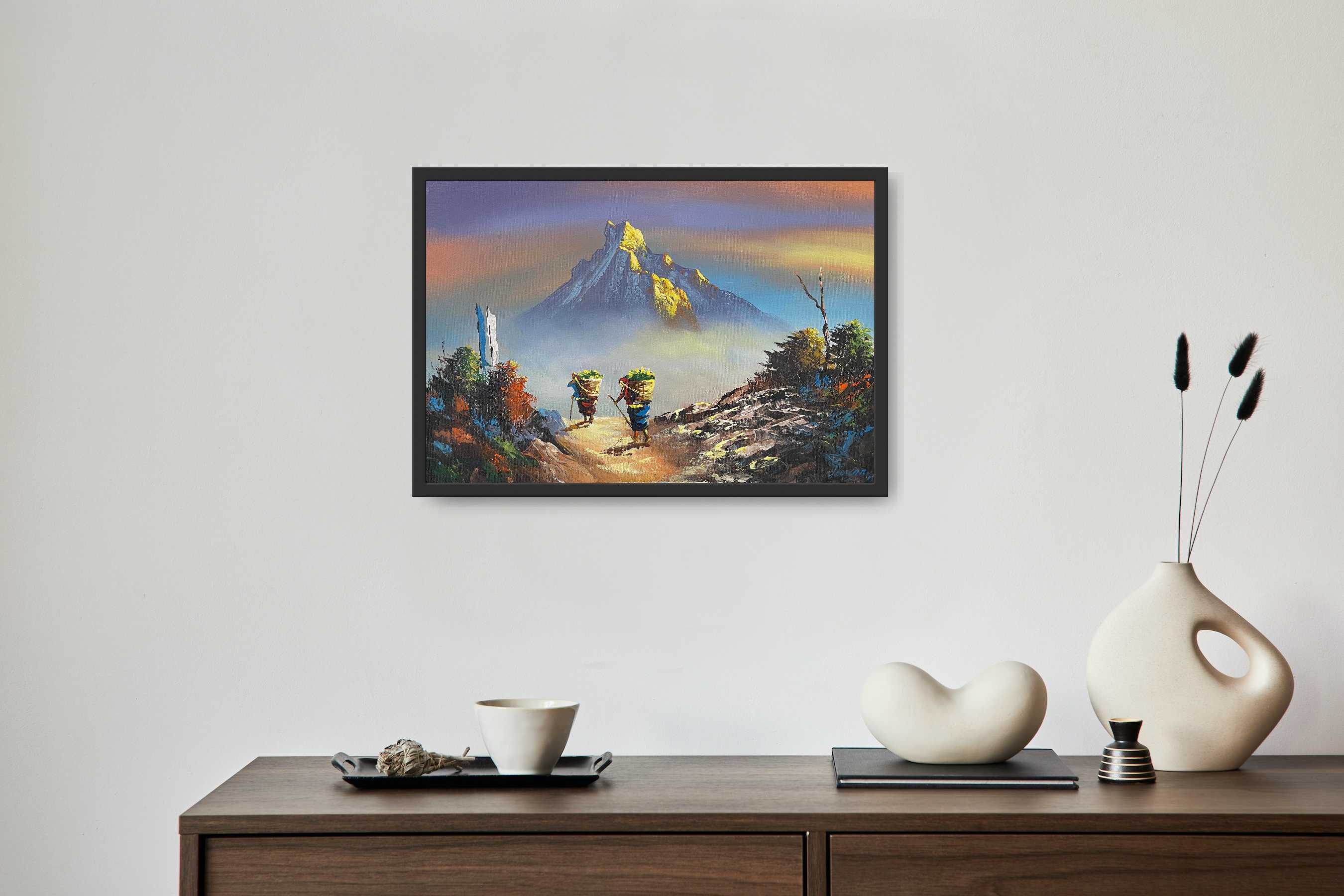 ALJC02 - Porters and scenery of Mt.Machhapuchhre