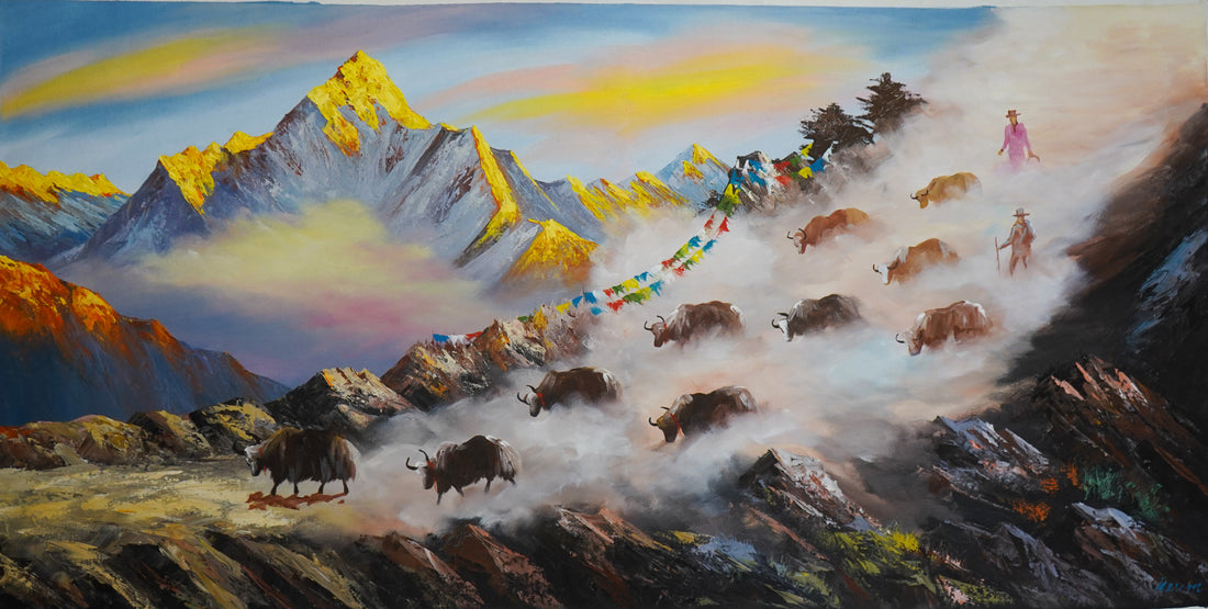 ALJC72- Journey of yaks in the himalayas