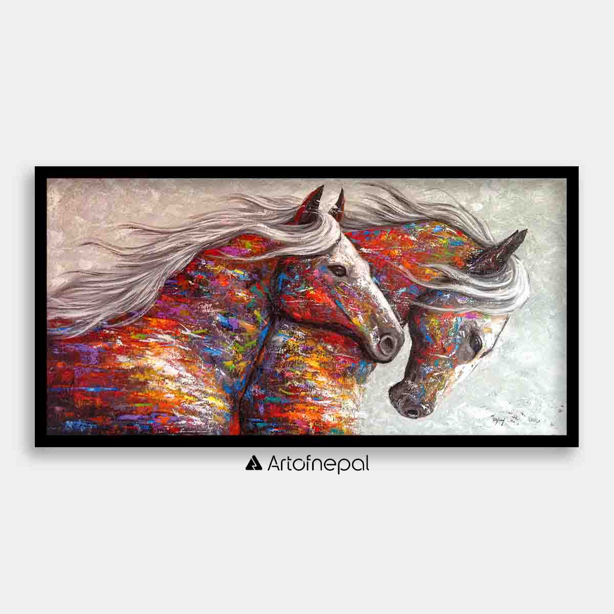 ALOM100 - Handmade Horse Painting