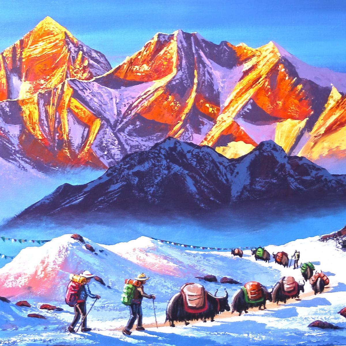 ALOM110 - Scenery of Mt.Everest and Porters