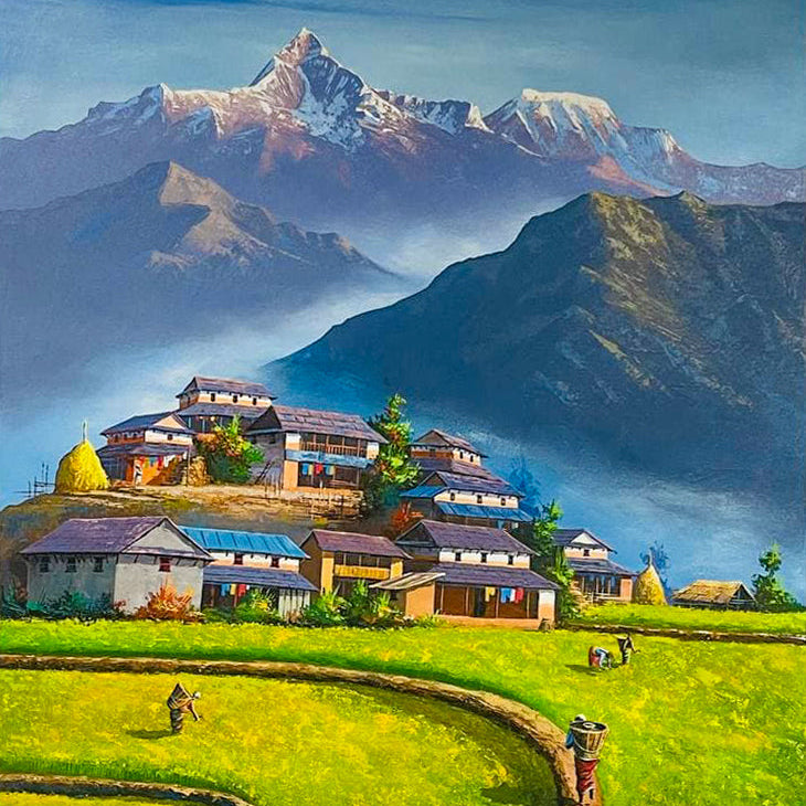 ALOM115 - Mt.Annapurna,Hills and Nepali lifestyle