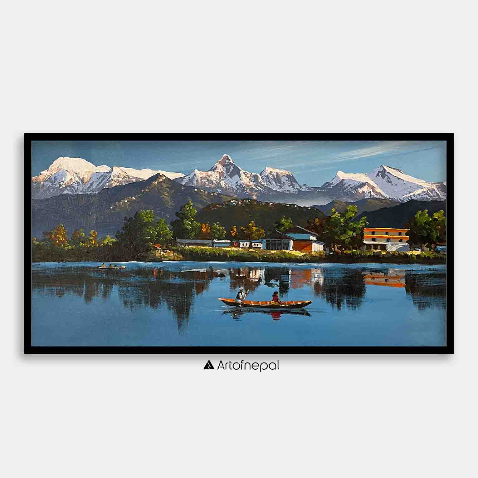 ALOM119 - View of Annapurna range seen from Phewa Lake