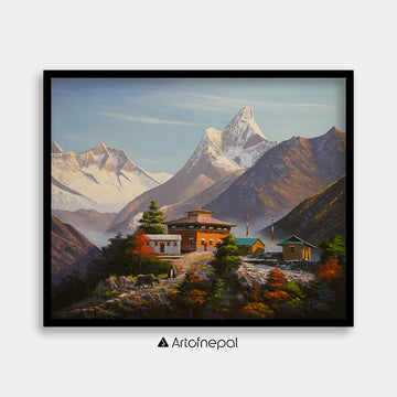 ALOM146-Temple Under the Ama Dablam Mountain