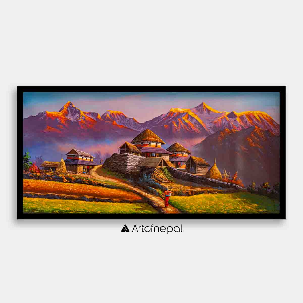 ALOM66 - Scenery of Annapurna range from Nepali village
