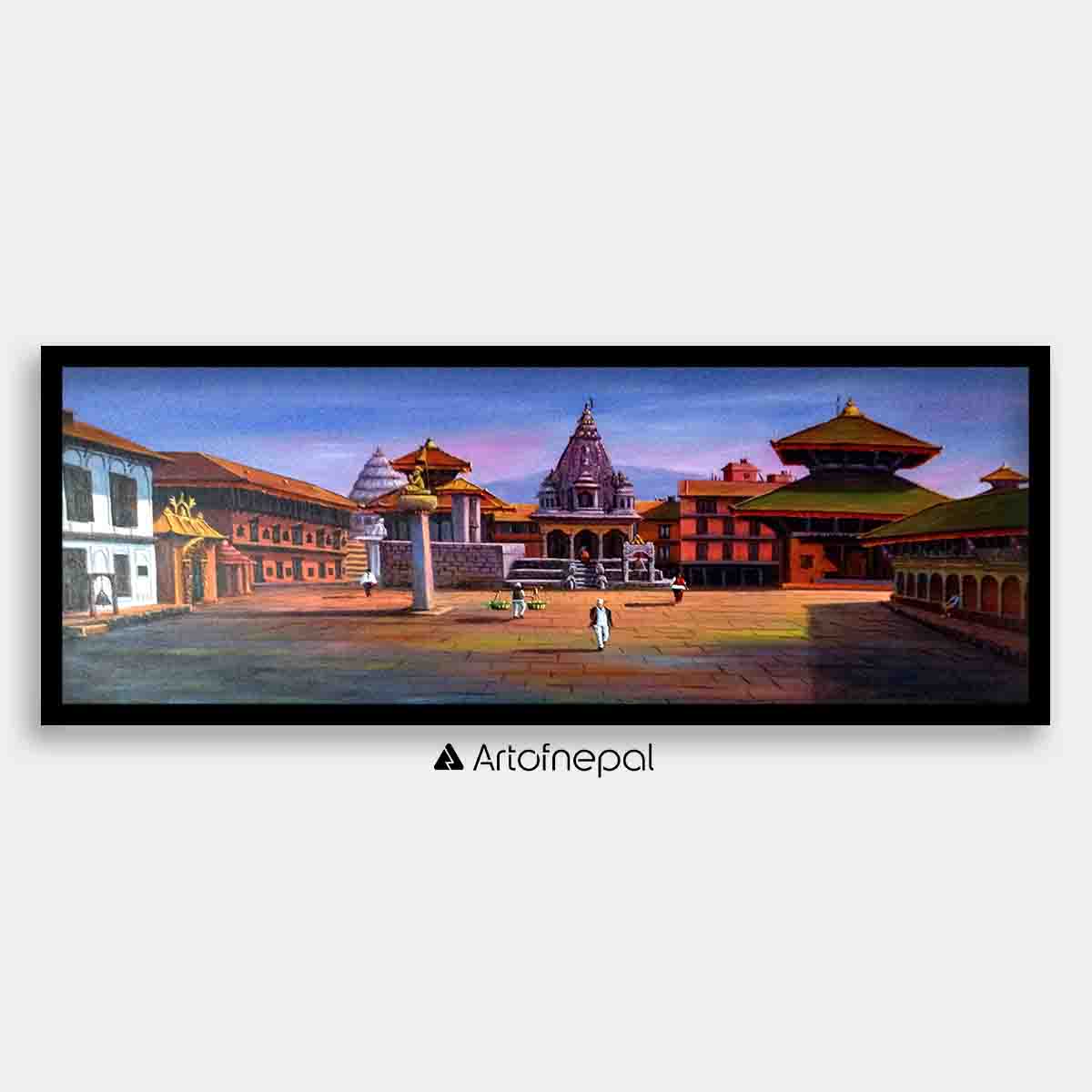 ALOM89 - Bhaktapur Durbar Square painting