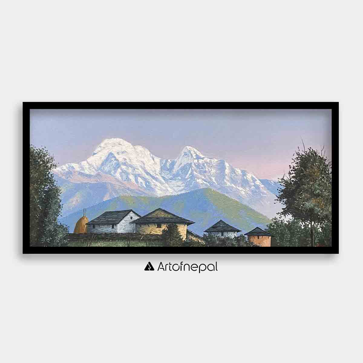 OLJT08 - Scenery of Mt.Annapurna and Nepali house