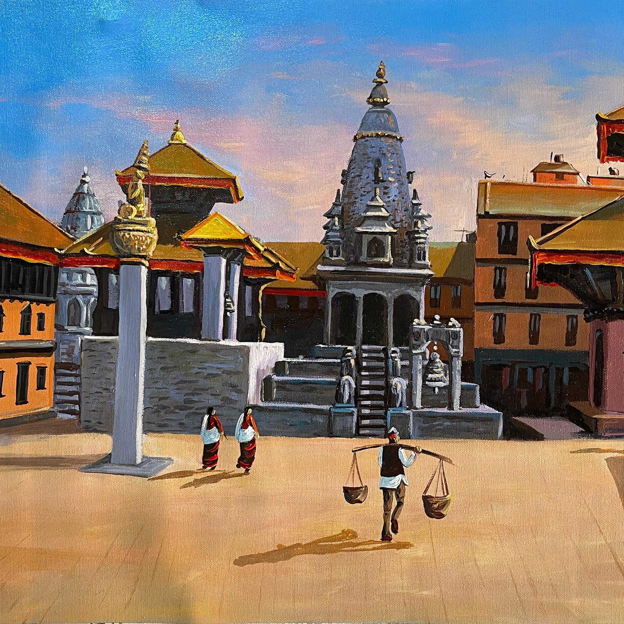 ALOM157- Morning Life in Durbar Square