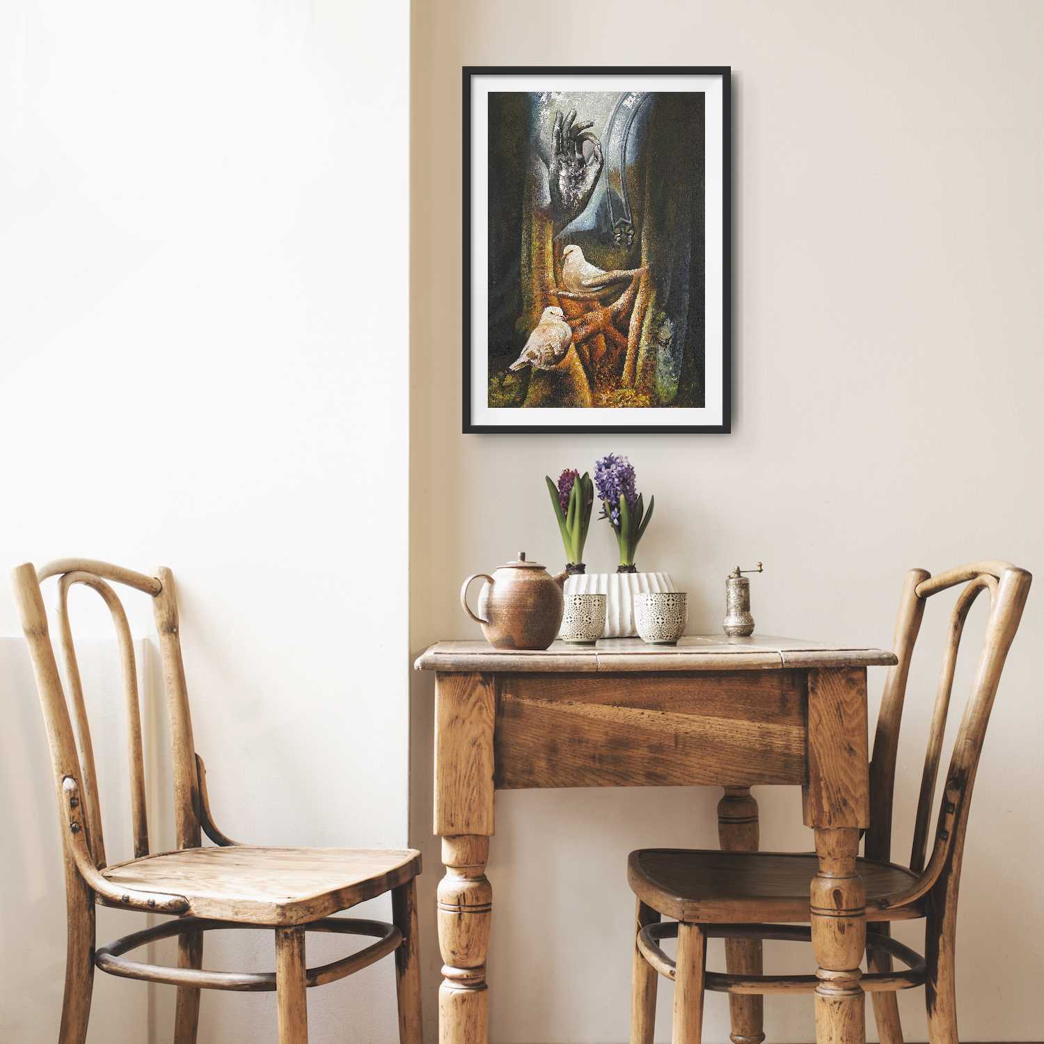 AAJT04 - An abstract painting of Buddha painting - Artofnepal