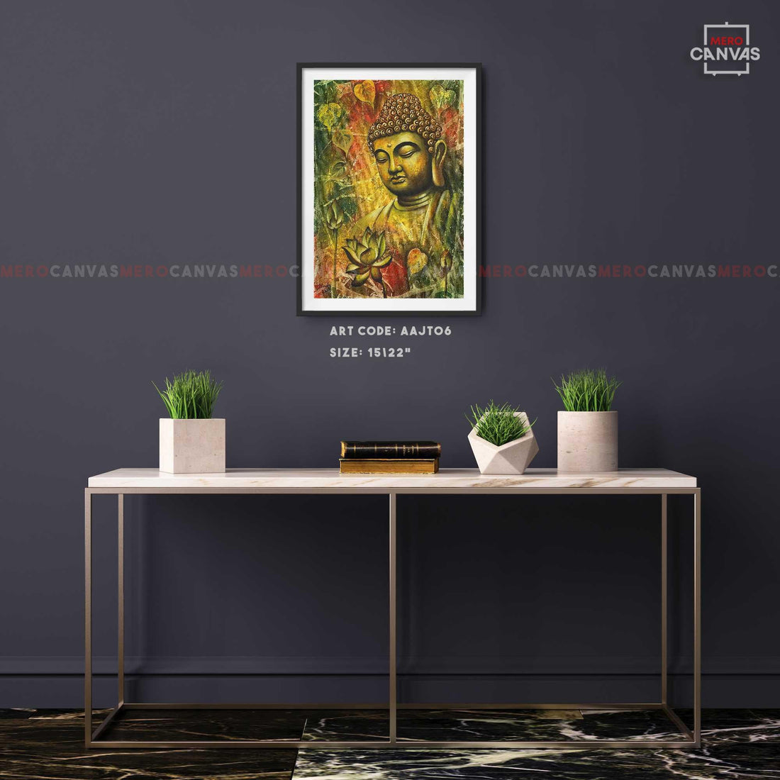 AAJT06 - An abstract nature painting of Gautam Buddha painting - Artofnepal