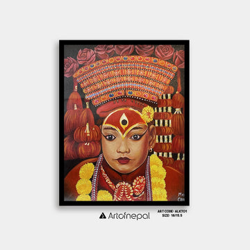 AAKT01 - Kumari painting - Artofnepal