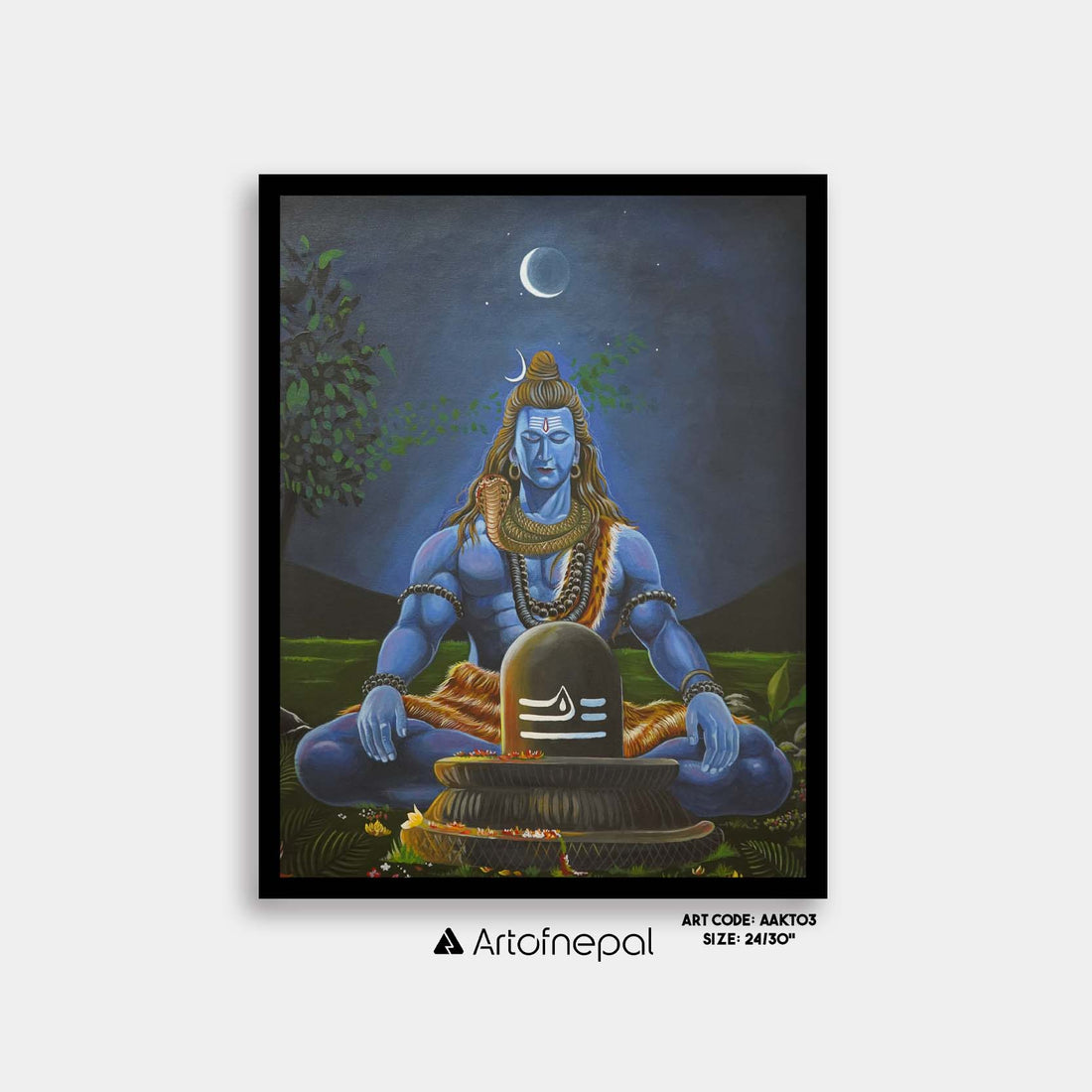 AAKT03 - Lord Shiva painting - Artofnepal