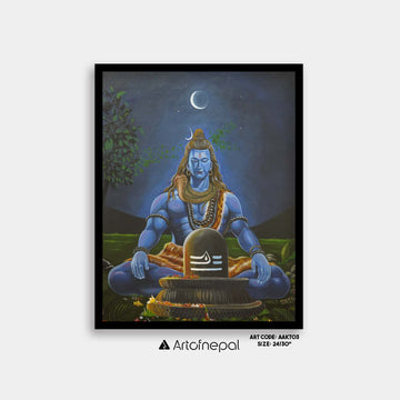 AAKT03 - Lord Shiva painting - Artofnepal