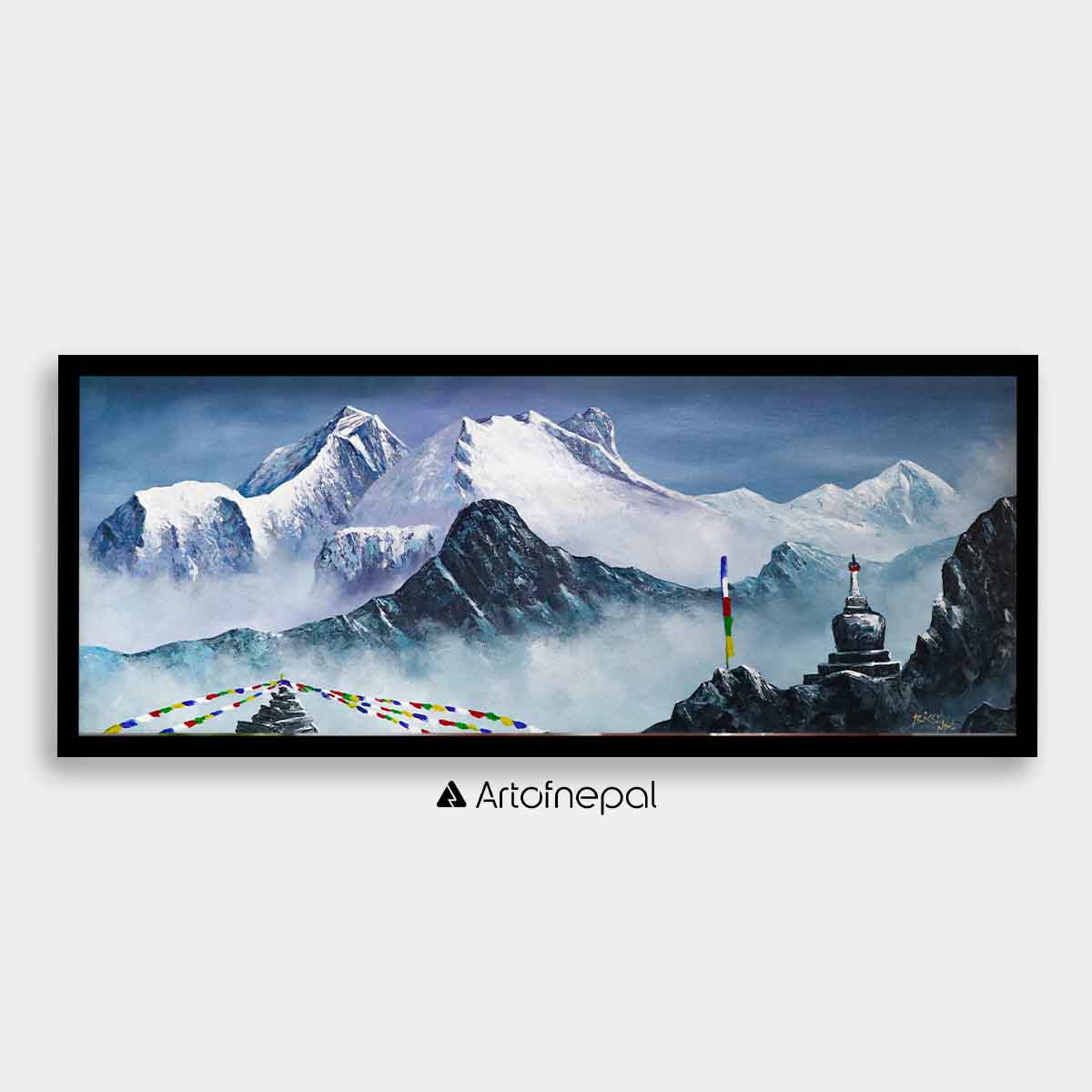 ALBT04 - Scenery of Snow capped Mt.Everest and Kala Patthar - Artofnepal
