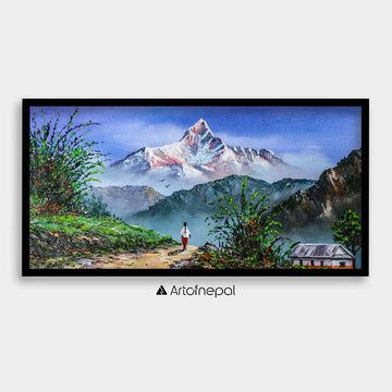 ALBT05 - Snow capped Annapurna and Hills - Artofnepal