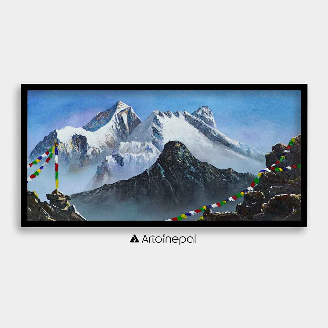 ALBT12 - Scenery painting of Mt.Everest and Kala Patthar - Artofnepal