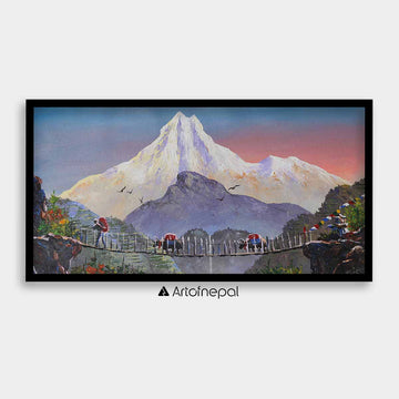 ALBT20 - Sunset over Mt.Manaslu and Hills - Artofnepal