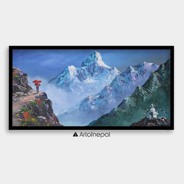 ALBT26 - Snow capped Ama Dablam - Artofnepal