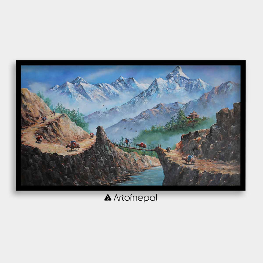 ALBT34 - Mt.Everest,Ama Dablam and Hills - Artofnepal