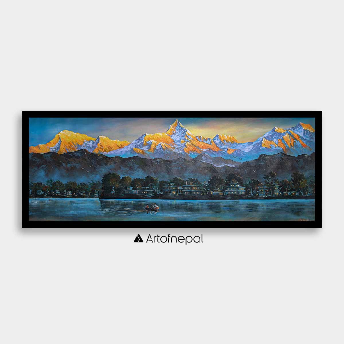 ALBT39 - Annapurna range seen from Lakeside Pokhara - Artofnepal