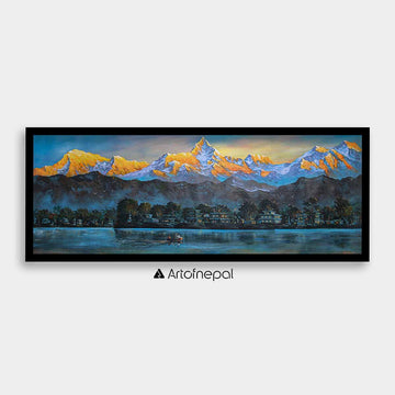 ALBT39 - Annapurna range seen from Lakeside Pokhara - Artofnepal