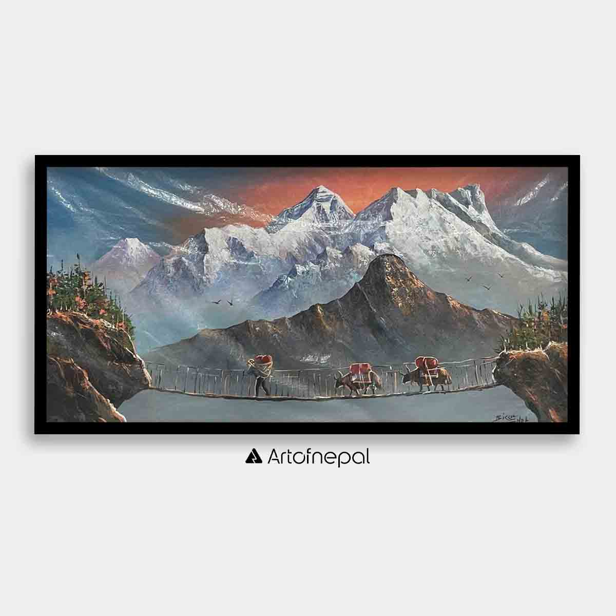 ALBT45 - Beautiful Sunset over Mt.Everest - Artofnepal