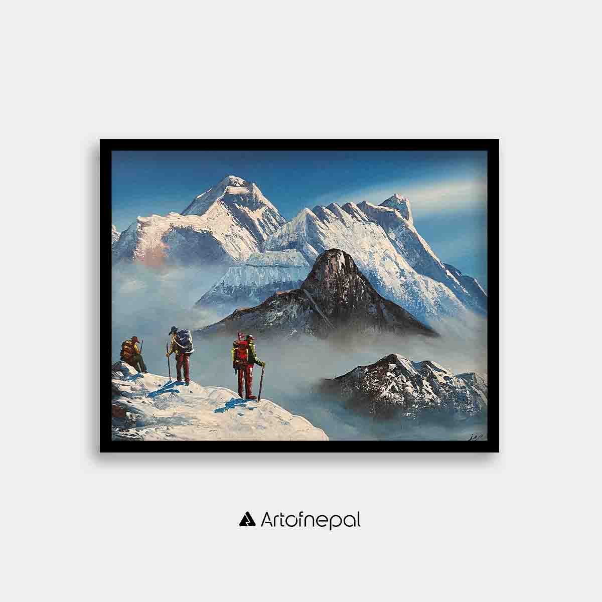 ALJC01 - Trekkers viewing Mt.Everest - Artofnepal