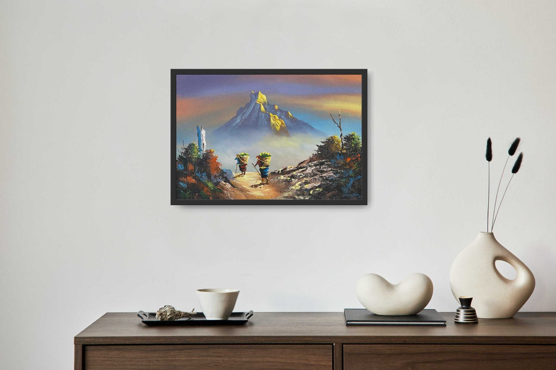 ALJC02 - Porters and scenery of Mt.Machhapuchhre - Artofnepal