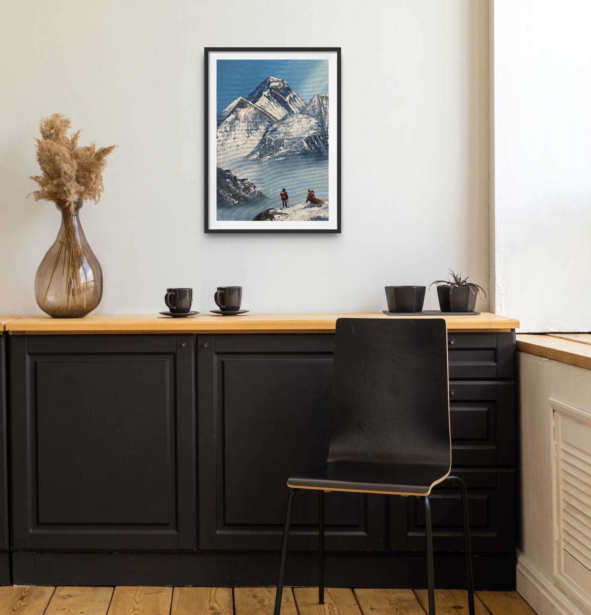 ALJC07 - Trekkers looking at the Mount Everest range - Artofnepal