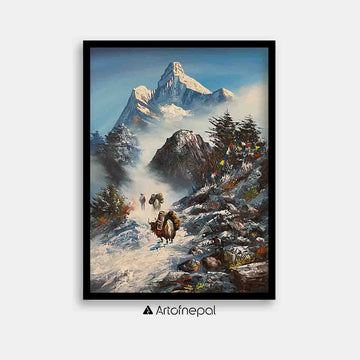 ALJC13 - View of Snow capped Mt.Ama Dablam - Artofnepal