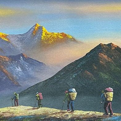 ALJC134- Sunrise over Poon Hill Range - Artofnepal