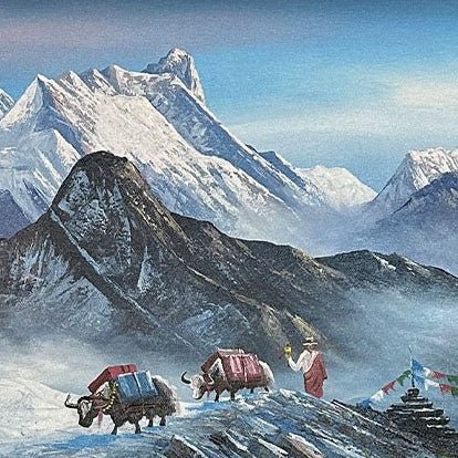 ALJC135- Snow capped Mt.Everest and Kala Patthar - Artofnepal