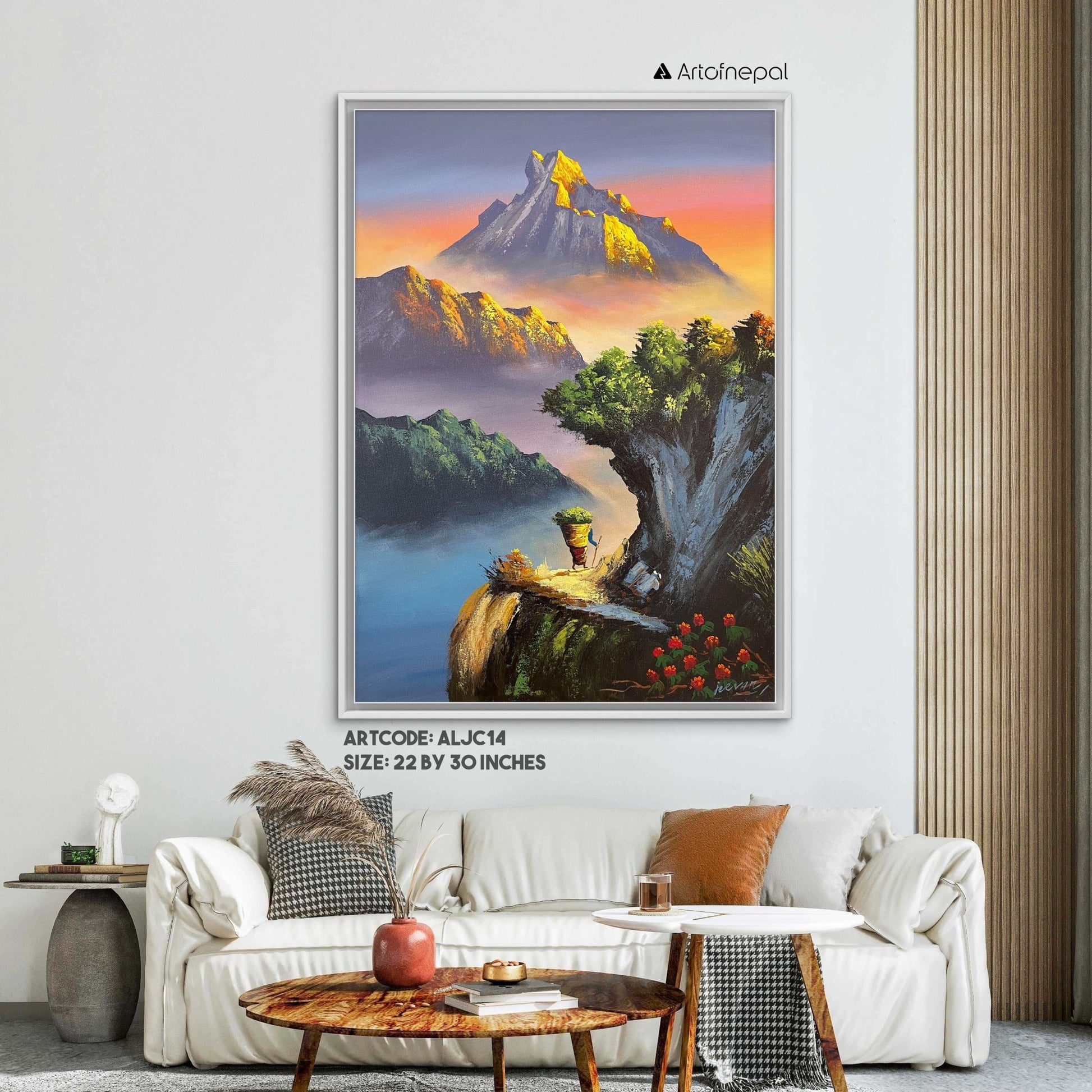 ALJC14 - Beautiful sunrays on Machhapucharre - Artofnepal