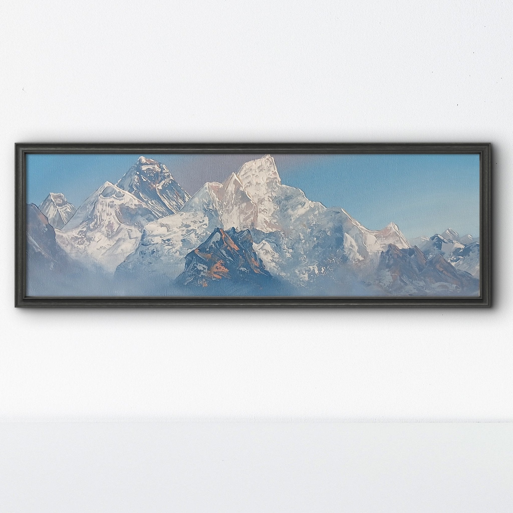 ALJC148 - Majestic Himalayan Peaks – Everest Mountain Panorama Painting - Artofnepal