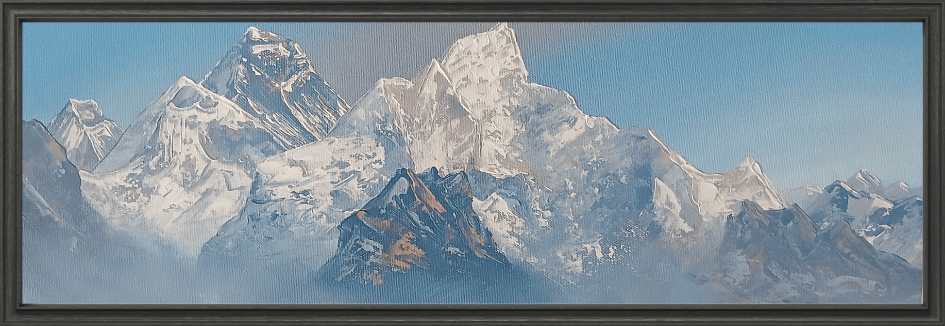 ALJC148 - Majestic Himalayan Peaks – Everest Mountain Panorama Painting - Artofnepal